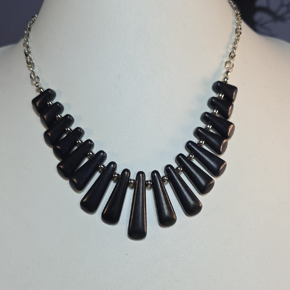 Paparazzi Bold Black and Silver Necklace